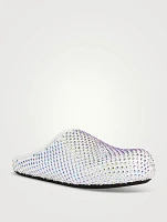 Fussbett Crystal Mesh Leather Sabots
