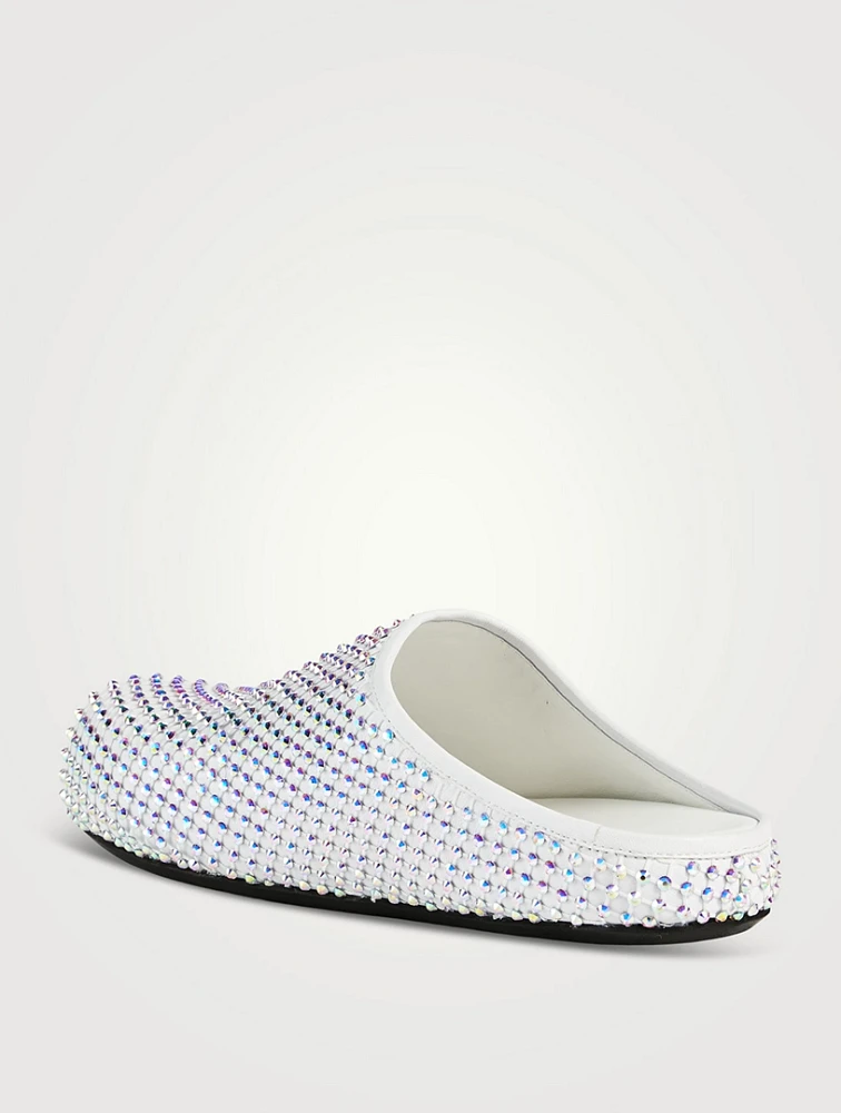 Fussbett Crystal Mesh Leather Sabots