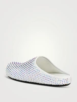 Fussbett Crystal Mesh Leather Sabots
