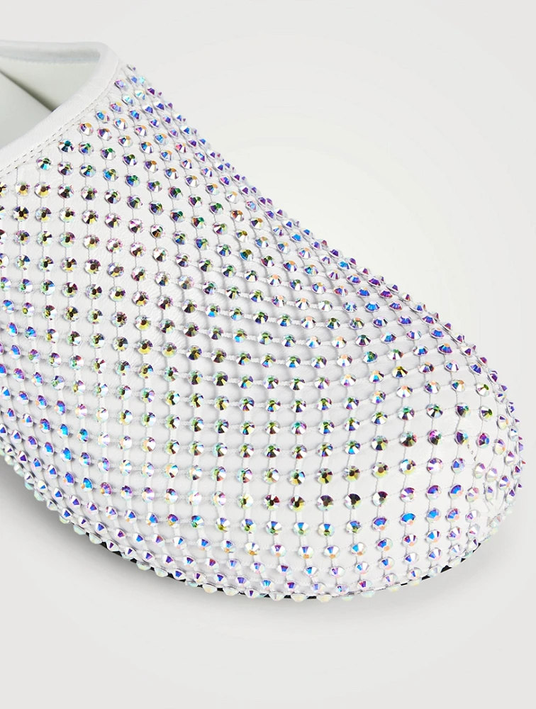 Fussbett Crystal Mesh Leather Sabots