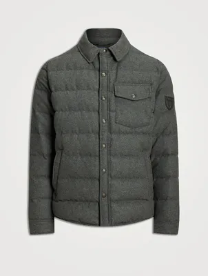 Quilted Wool-Blend Down Jacket
