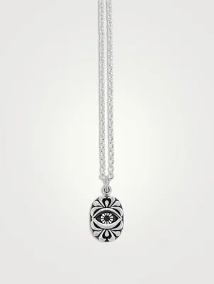 Silver Evil Eye Pendant Necklace