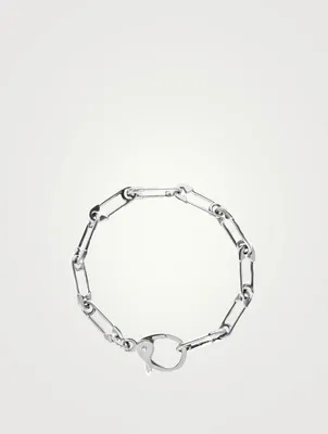 Silver Safety Pin Bracelet