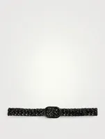 Slim Braided Leather Belt