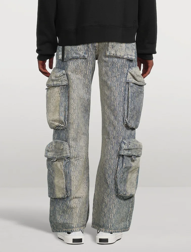 Jacquard Utility Cargo Jeans