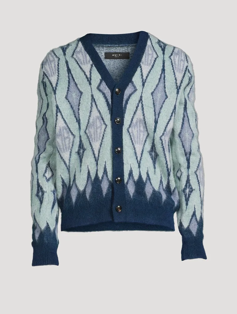 Argyle Mohair And Alpaca Cardigan