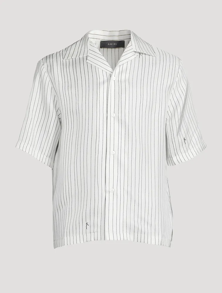 Silk Script Short-Sleeve Shirt