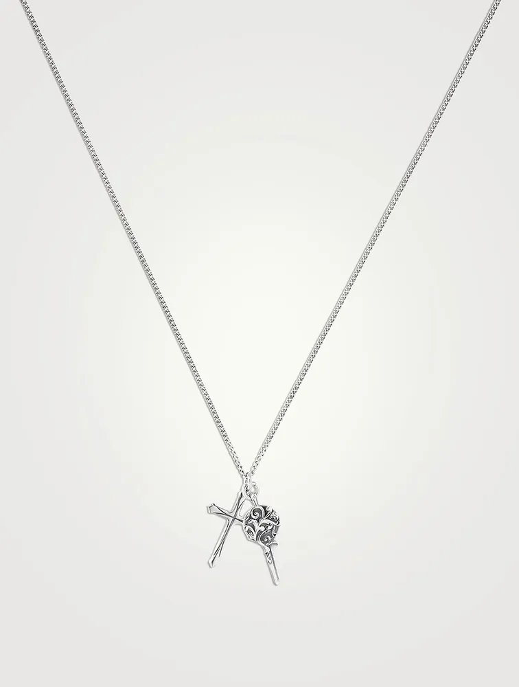 Arabesque Key And Cross Necklace