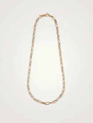 Gold Square Link Chain Necklace