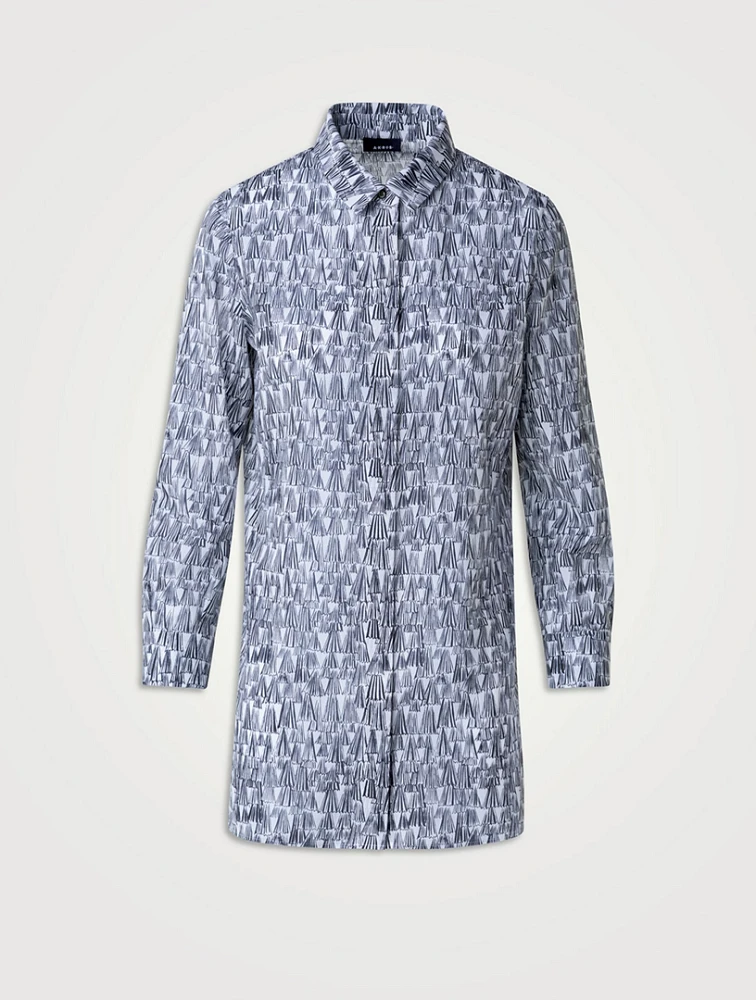 Poplin Shirt Lines Print