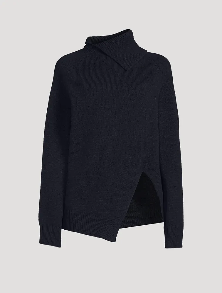 Asymmetric Wool And Cashmere Sweater