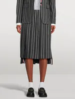 Wool Pleated Midi Skirt