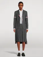 Wool Pleated Midi Skirt