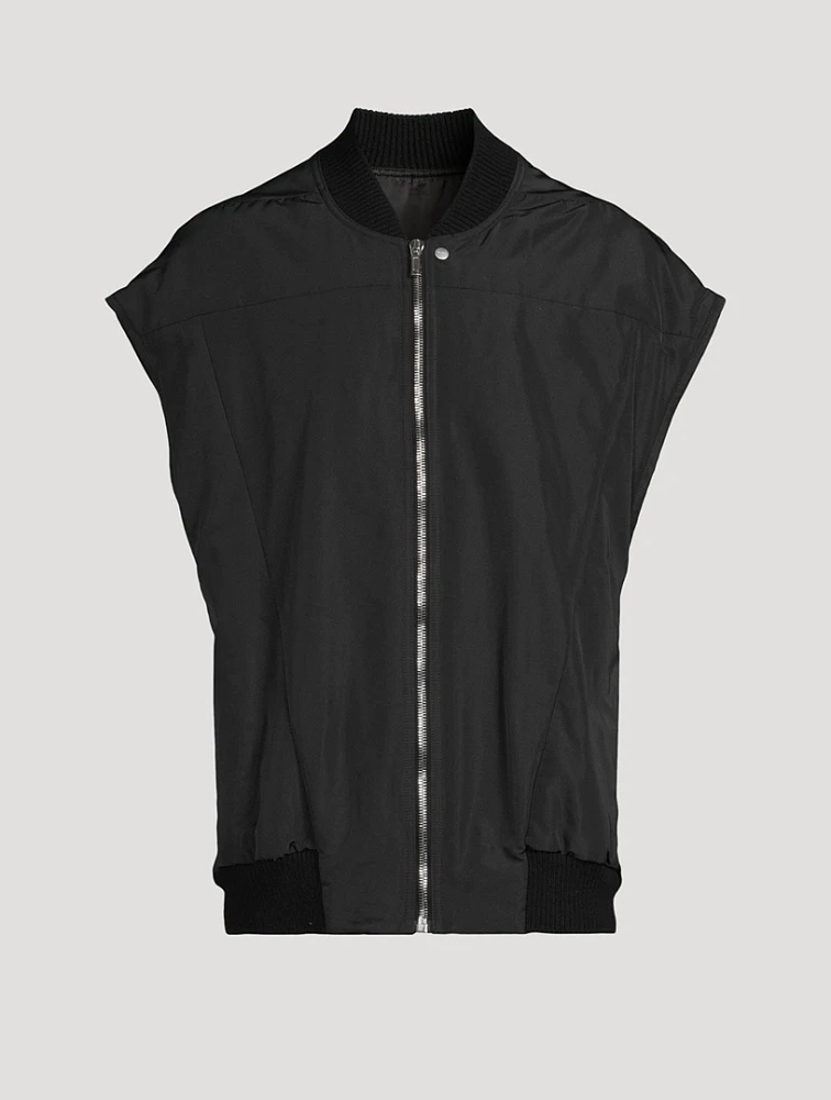 Jumbo Coated Stretch Denim Flight Vest