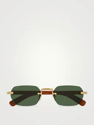 Première De Cartier Rectangular Sunglasses