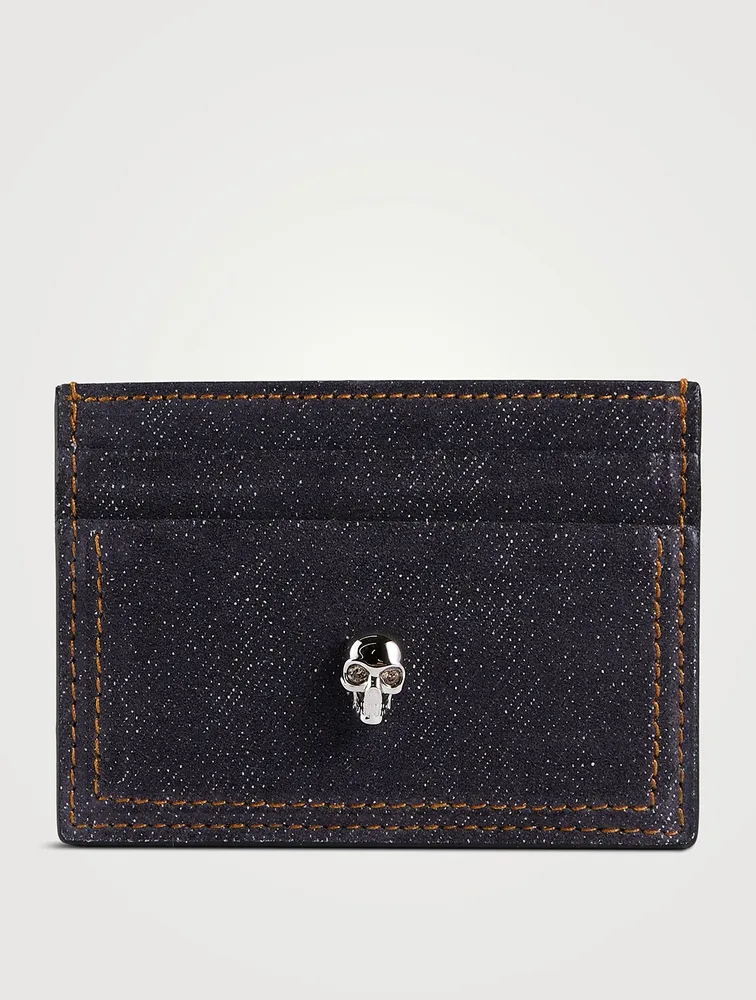 Skull Denim Card Holder