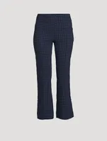 Checkered Seersucker Crop Pants