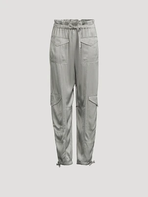 Washed Satin Trousers