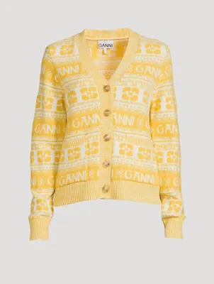 Logo Jacquard Cardigan