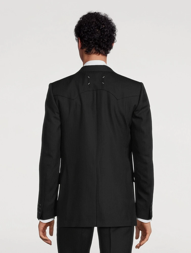Wool Single-Breasted Jacket