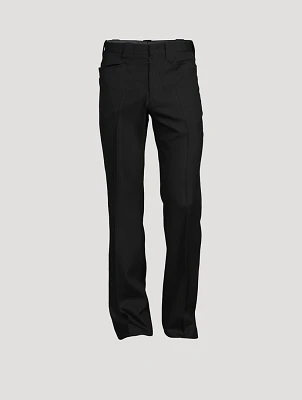 Wool Herringbone Pants