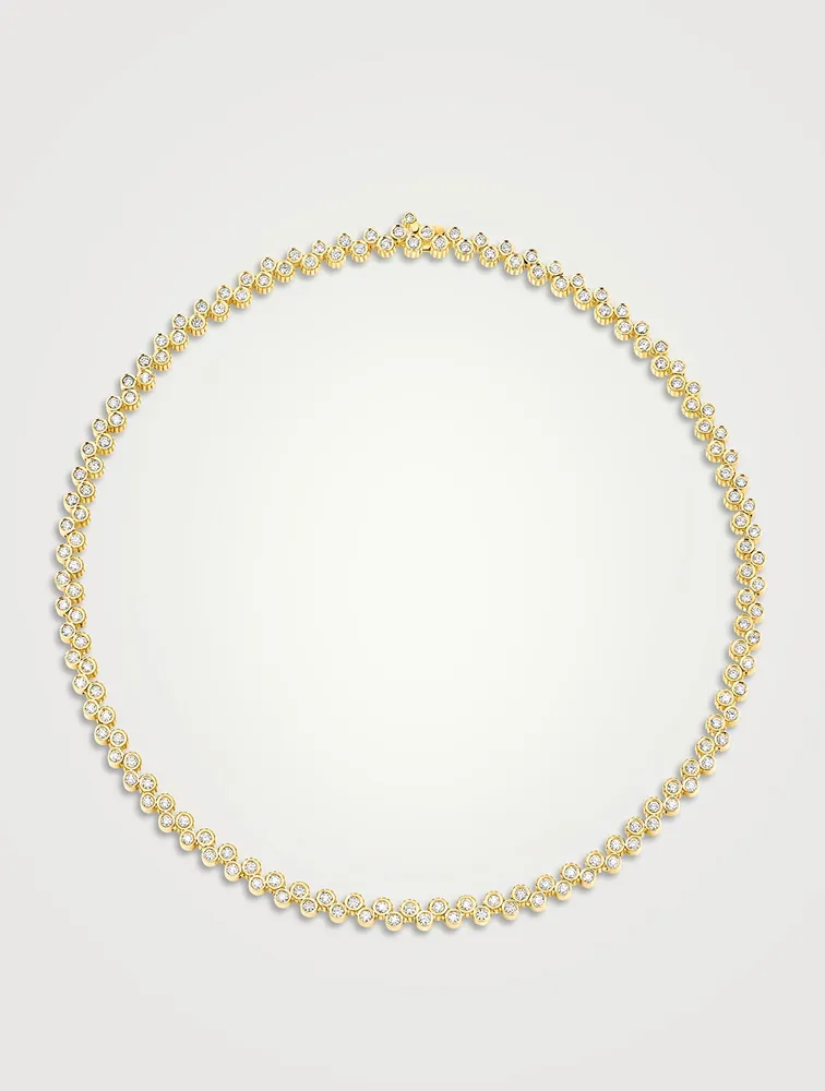 Clique Riviere 18K Gold Necklace With Diamonds