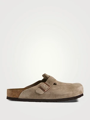 Boston Suede Clogs With Soft Footbed