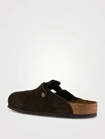 Boston Suede Clogs With Soft Footbed