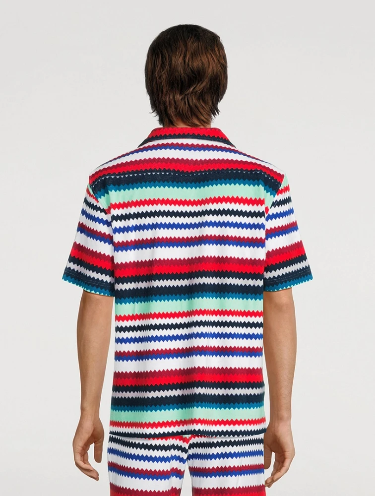 Cotton And Nylon Short-Sleeve Shirt