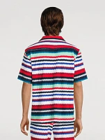 Cotton And Nylon Short-Sleeve Shirt