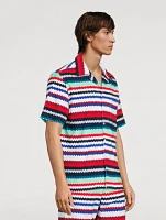 Cotton And Nylon Short-Sleeve Shirt