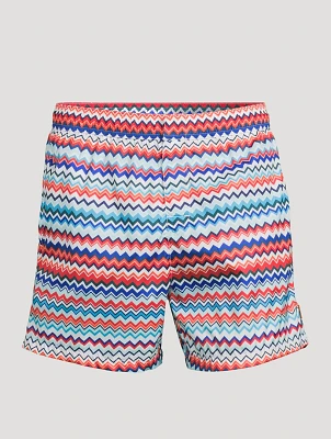 Zip Zag Nylon Swim Shorts