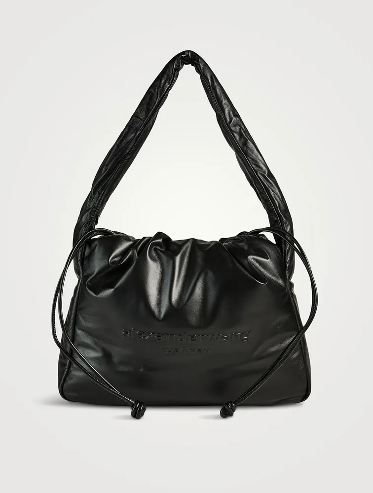 Large Ryan Puff Leather Shoulder Bag