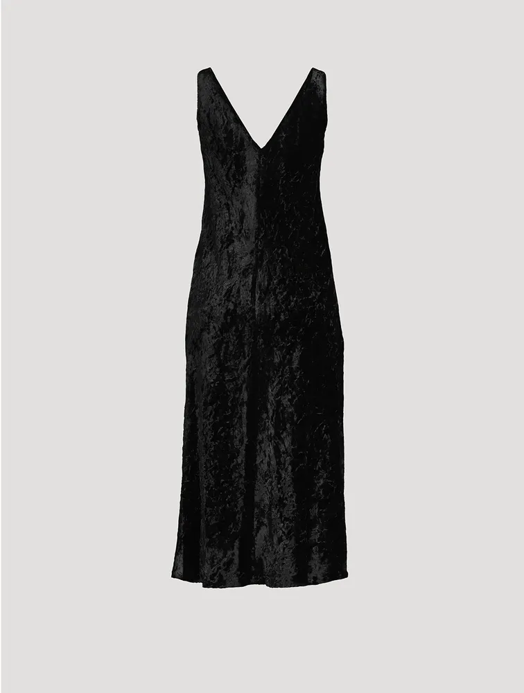 Luxe-Textured Velvet Long Dress