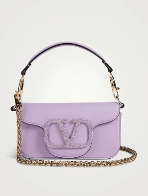 Small Locò Crystal-Embellished Leather Shoulder Bag