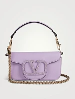 Small Locò Crystal-Embellished Leather Shoulder Bag