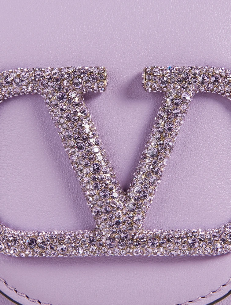 Small Locò Crystal-Embellished Leather Shoulder Bag