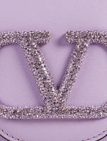 Small Locò Crystal-Embellished Leather Shoulder Bag