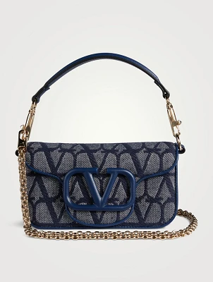Small Locò Toile Iconographe Denim Shoulder Bag