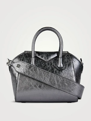 Toy Antigona Metallic Leather Bag