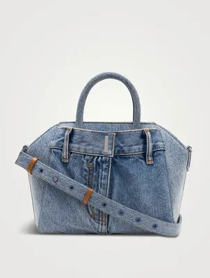 Mini Antigona Lock Denim Bag
