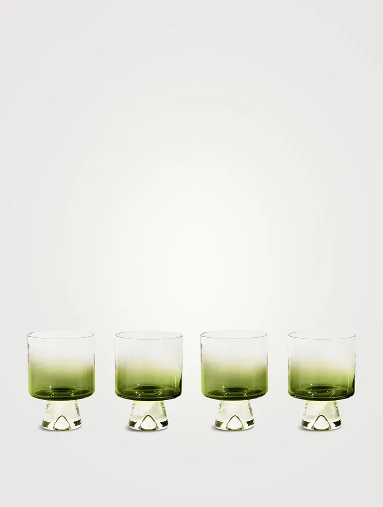 Four-Piece Tank Set Low Ball Glass Set