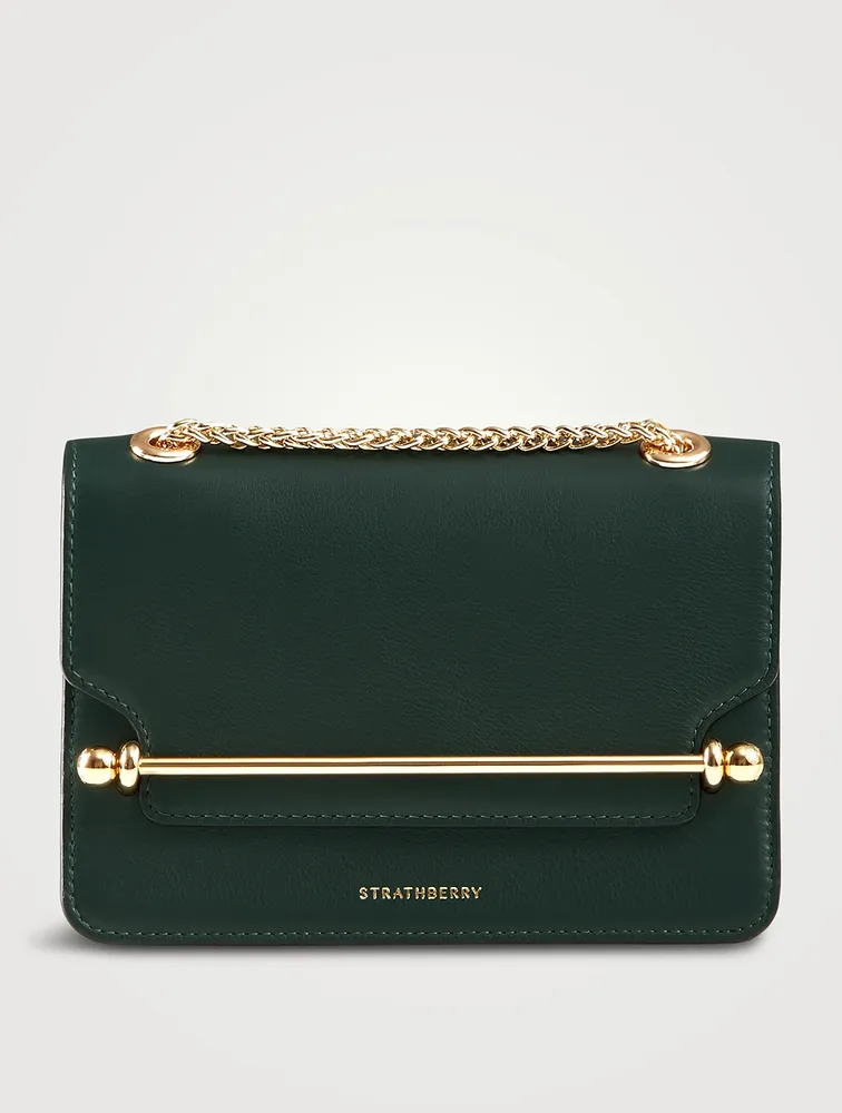 East West Mini Leather Crossbody Bag