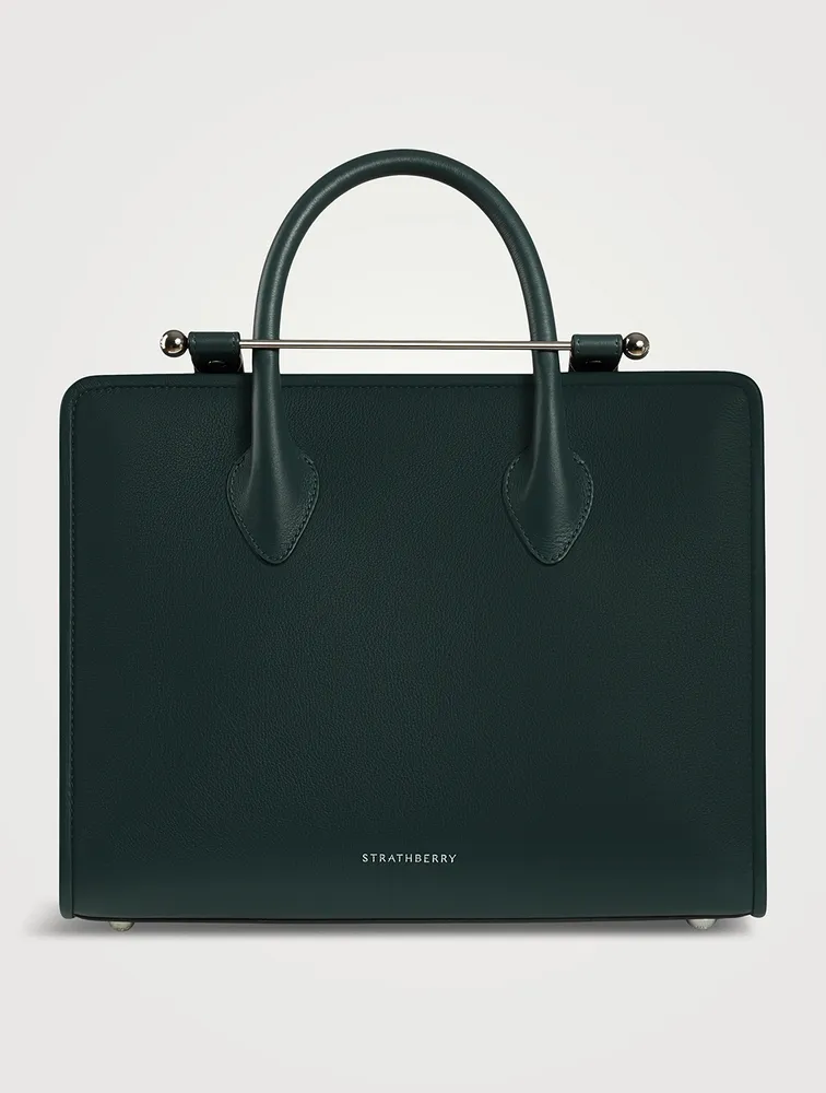 Midi Leather Tote Bag
