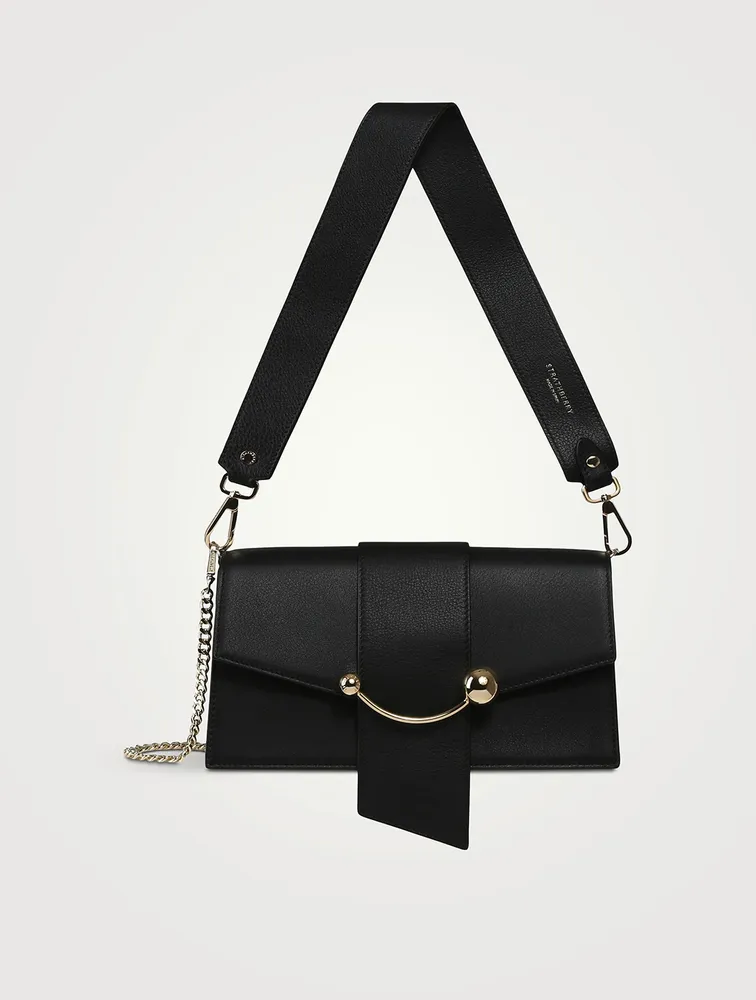 Mini Crescent Leather Shoulder Bag