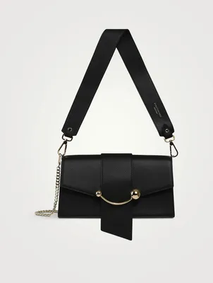 Mini Crescent Leather Shoulder Bag