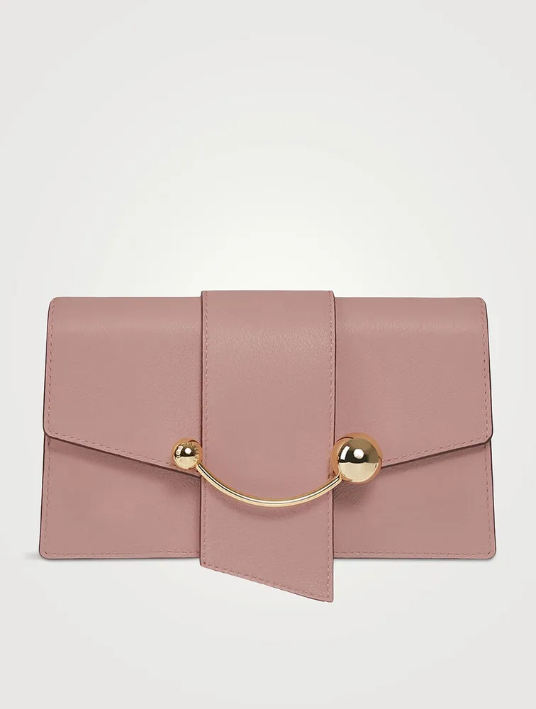 Crescent On A Chain Leather Crossbody Bag
