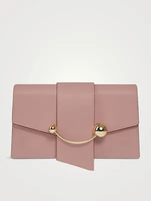 Crescent On A Chain Leather Crossbody Bag
