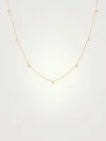14K Gold Seven Diamond Necklace