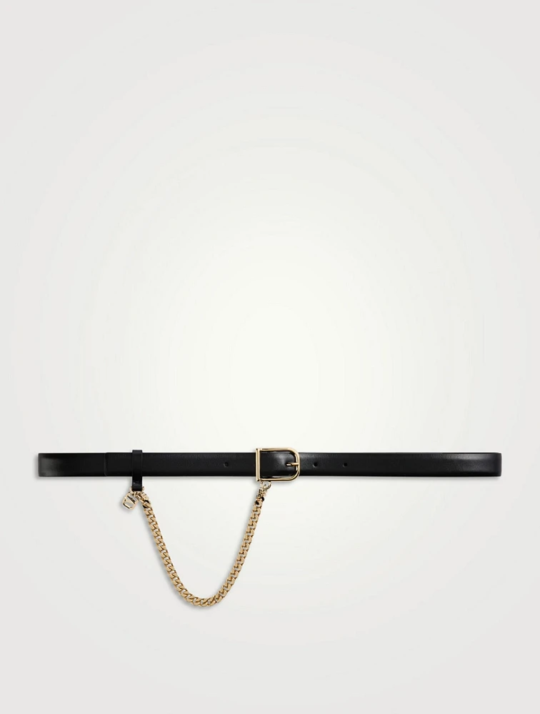 VLOGO Chain Leather Belt